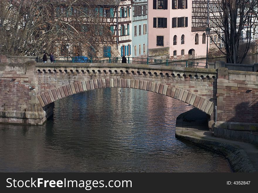 Beautiful old bridge near Petit France, Strasbourg. Beautiful old bridge near Petit France, Strasbourg
