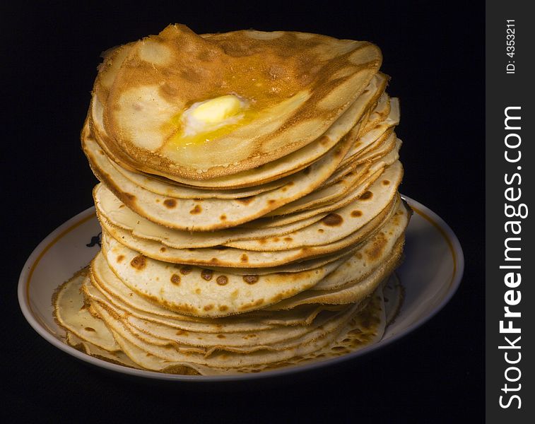 Breakfast Pancakes and Butter  food. Breakfast Pancakes and Butter  food