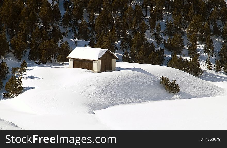 House snow in the Alps (italy). House snow in the Alps (italy)