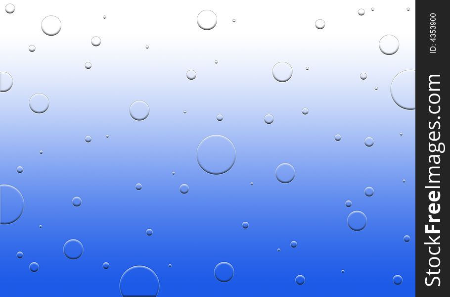 Water bubbles background illustration with a cleansing blue gradient