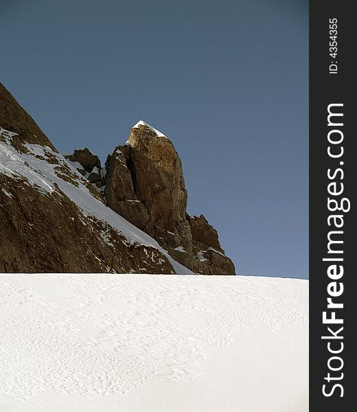 On the top of a rocky mountain in italy. On the top of a rocky mountain in italy