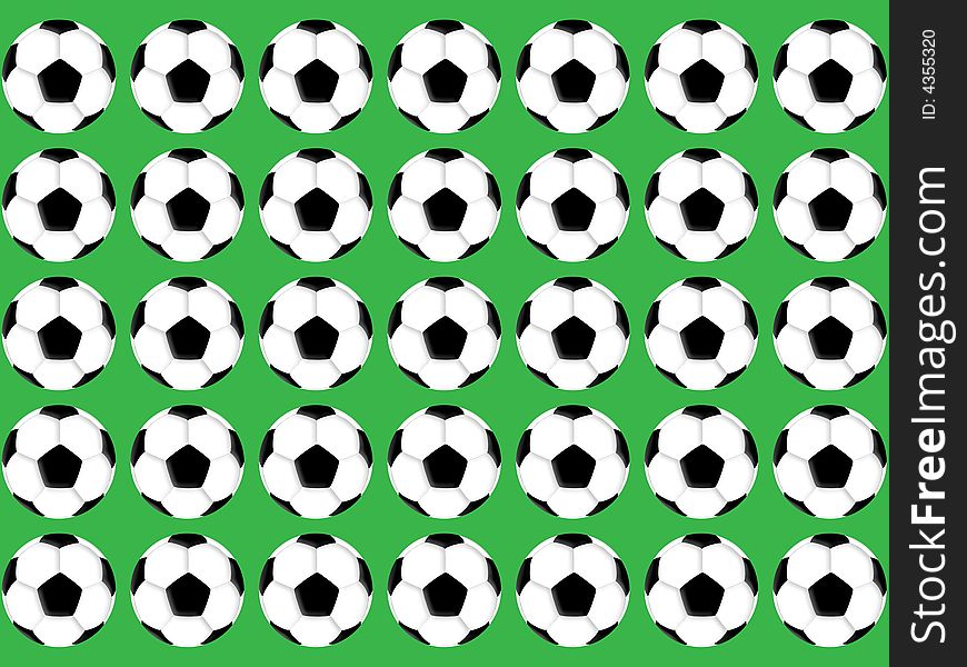 Football on a green background