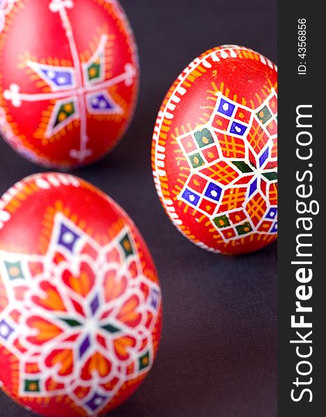 Detail of Bohemian Easter Eggs from Dolni Nemcany area. Detail of Bohemian Easter Eggs from Dolni Nemcany area