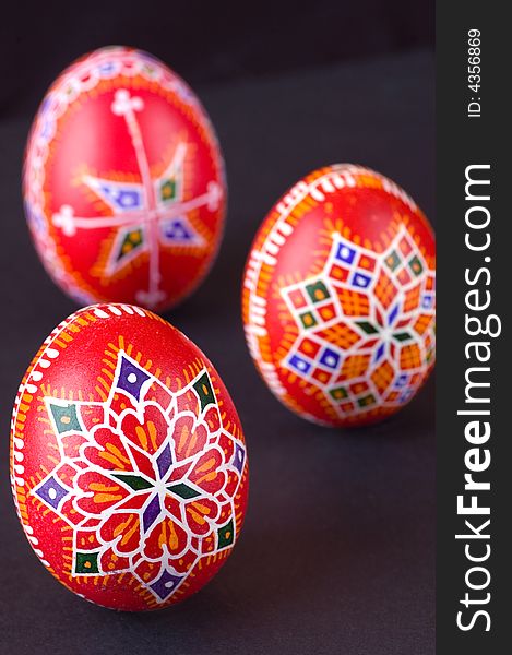 Detail of Bohemian Easter Eggs from Dolni Nemcany area. Detail of Bohemian Easter Eggs from Dolni Nemcany area