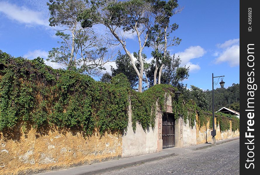 cobbled street in Antigua Guatemala