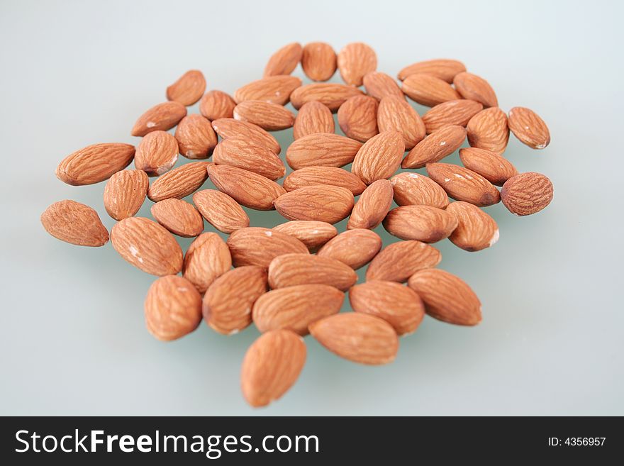 Macro picture of roasted almonds