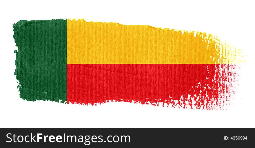 Brushstroke Flag Benin