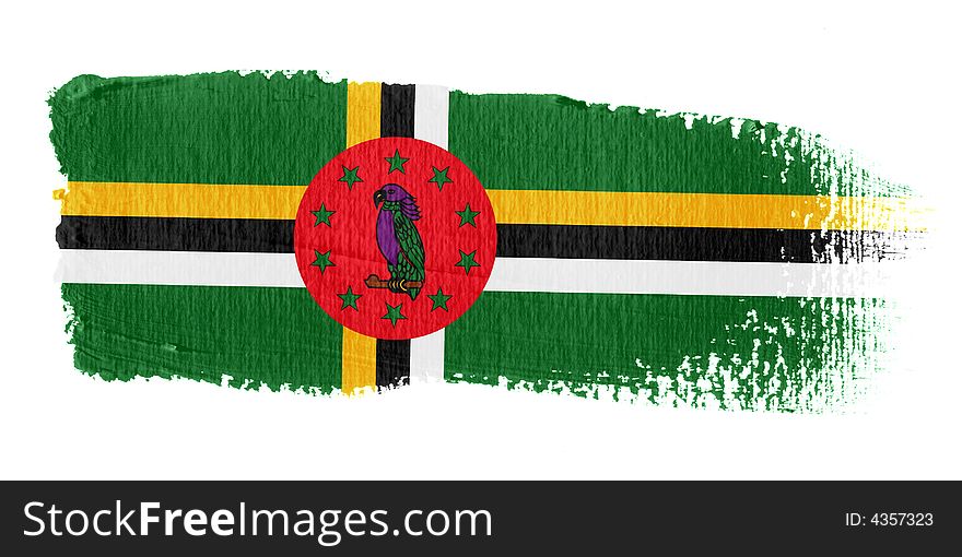 Brushstroke Flag Dominica