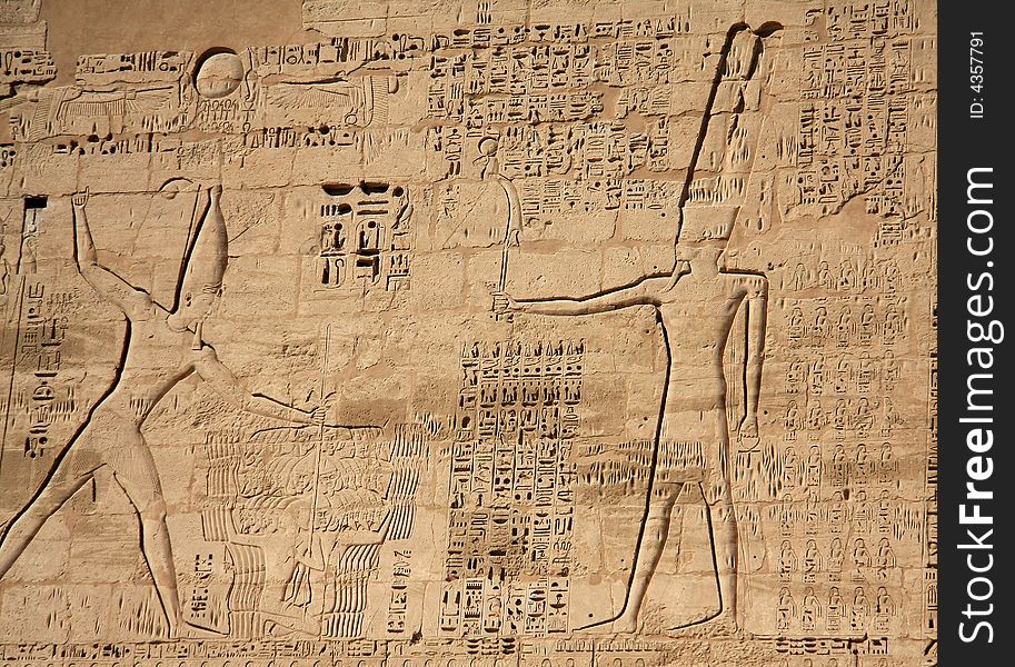 Wall picture in Luxor Ramesis III temple