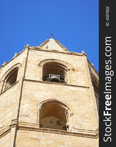 Belltower of church in Alghero
