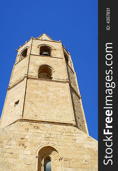 Belltower of church in Alghero