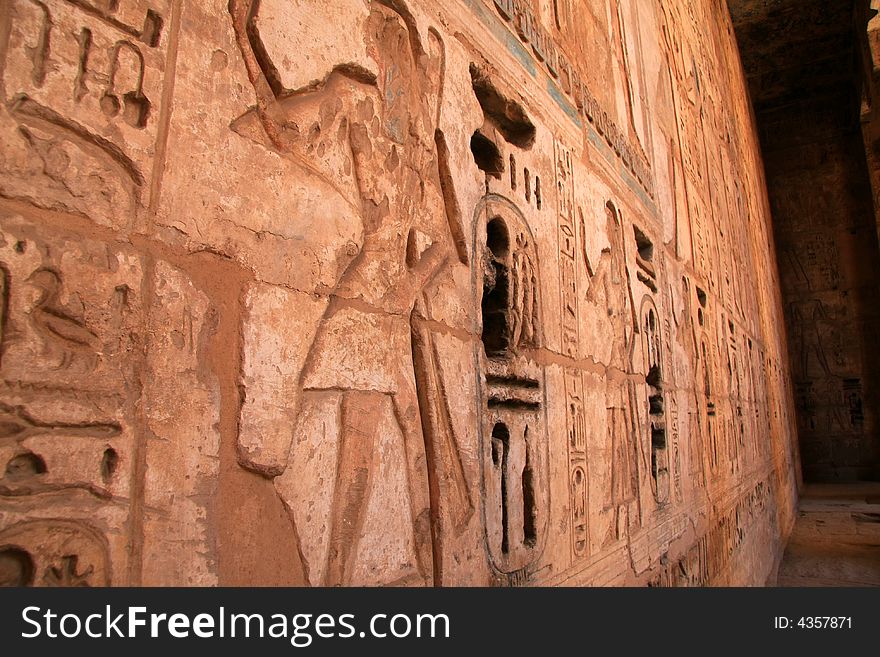 Wall picture in Ramesis III temple