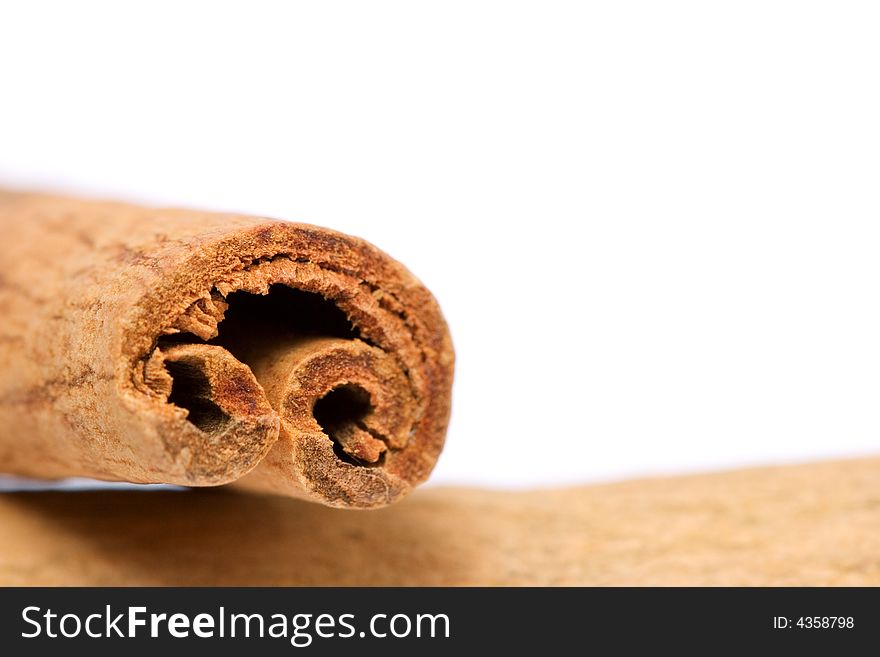 Closeup of a cinnamon stick