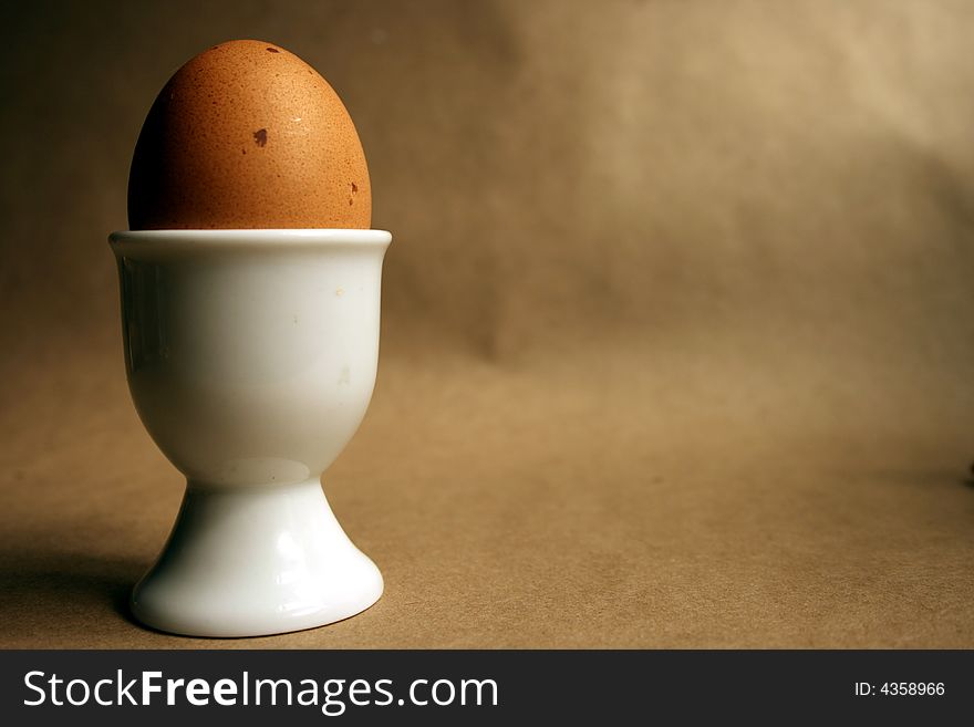 Brown Eggs in a an egg holder