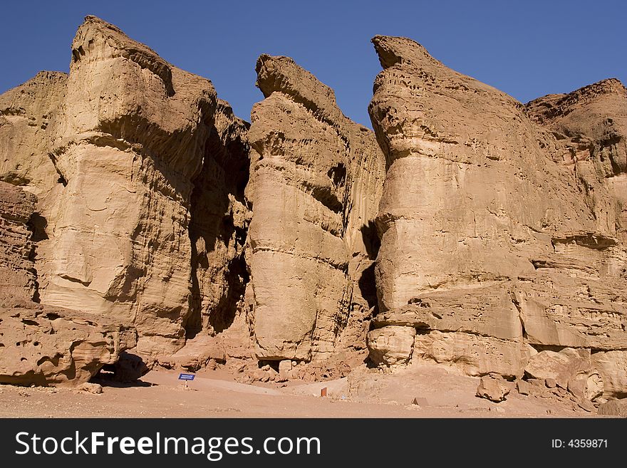 Timna park, desrt ,solomons pillars