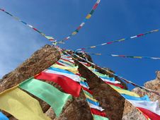 Tibet Flags Stock Photo Tibet Flags Stock Photo