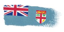 Brushstroke Flag Fiji Royalty Free Stock Photo