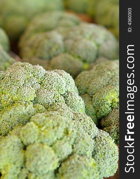 Broccoli for sale on a open air market stall