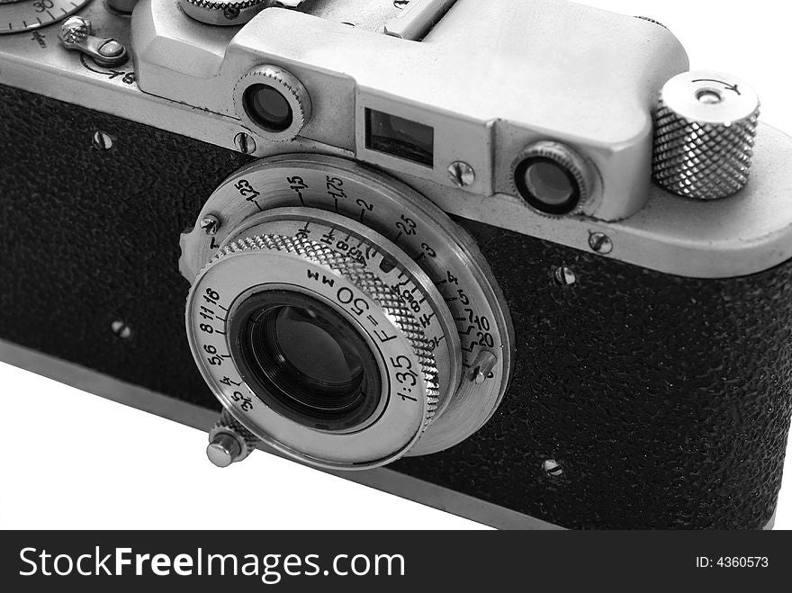 Pile of vintage camera in black and white. Pile of vintage camera in black and white