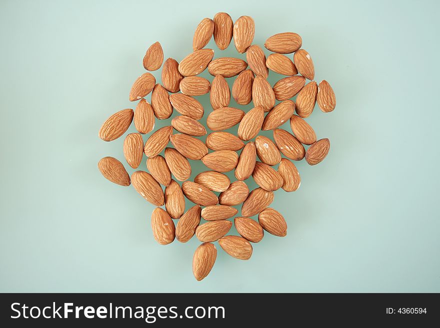Macro picture of roasted almonds