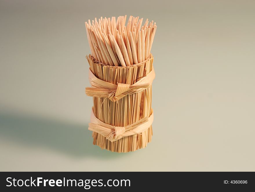 Toothpicks on the kitchen table. Toothpicks on the kitchen table