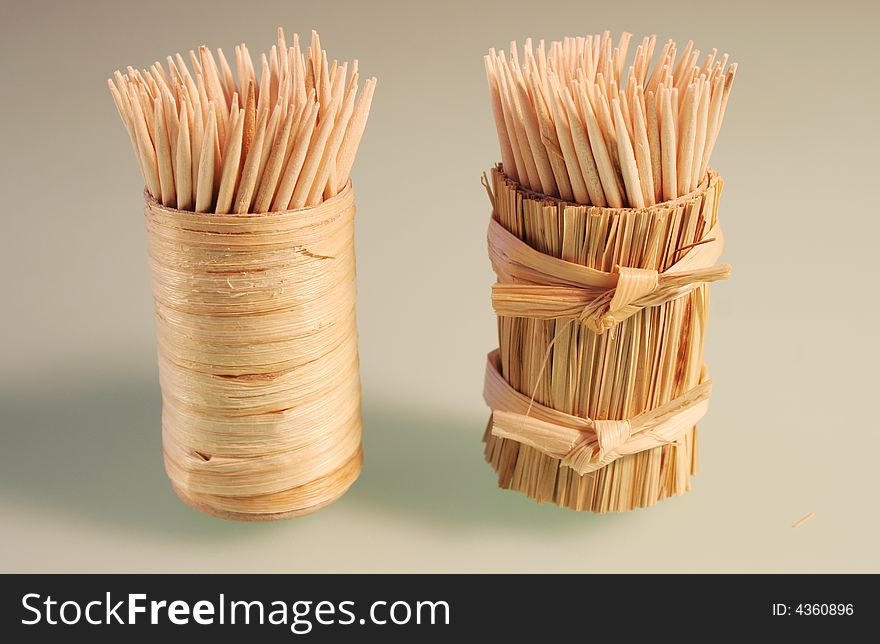Toothpicks on the kitchen table