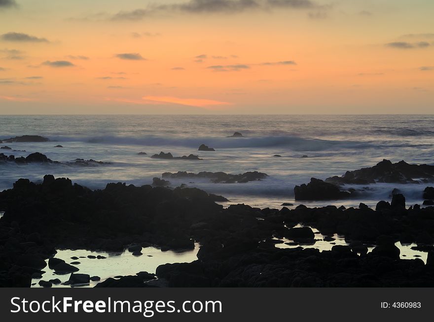 Sunset at Pacific Groove, Monterey, California. Sunset at Pacific Groove, Monterey, California