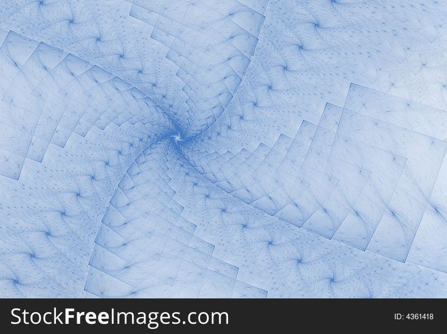 A computer generated abstract image; fractal blue design