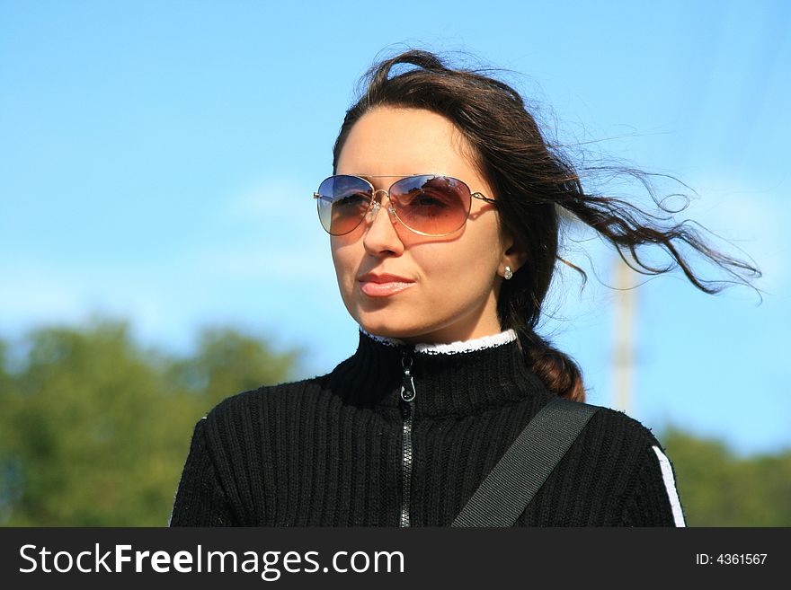 Girl In Solar Glasses
