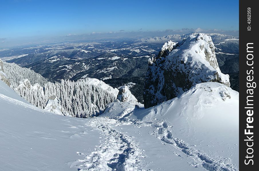 From Piatra Mare mountains (Eastern Carpathians) you can see Ciucas (1954 m). From Piatra Mare mountains (Eastern Carpathians) you can see Ciucas (1954 m).