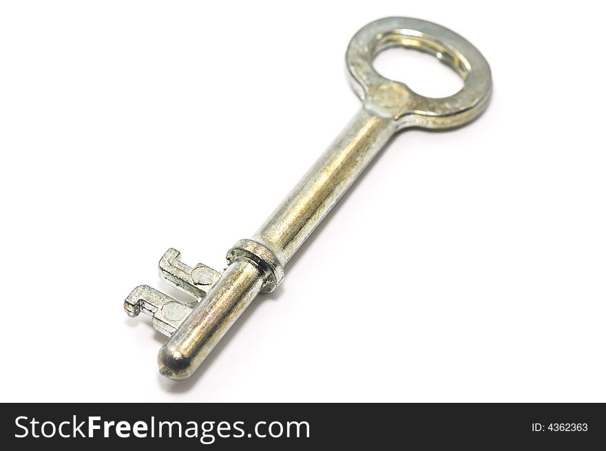 Close up on old vintage key