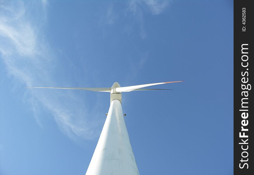 Windmill in a blue sky