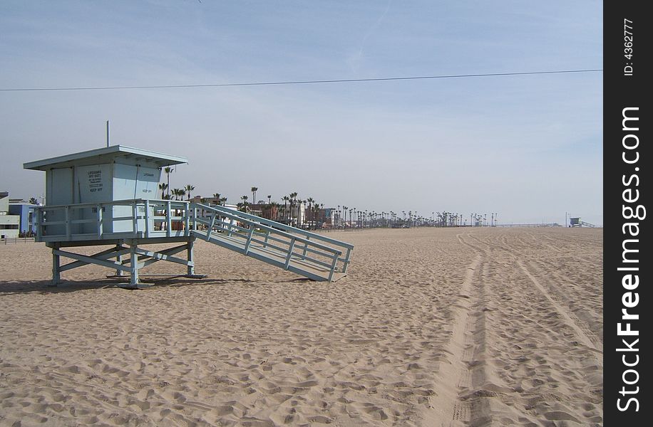 Life Guard Hut On Beach