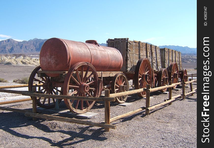 Road train used to carry Borax from Death Valley. Road train used to carry Borax from Death Valley