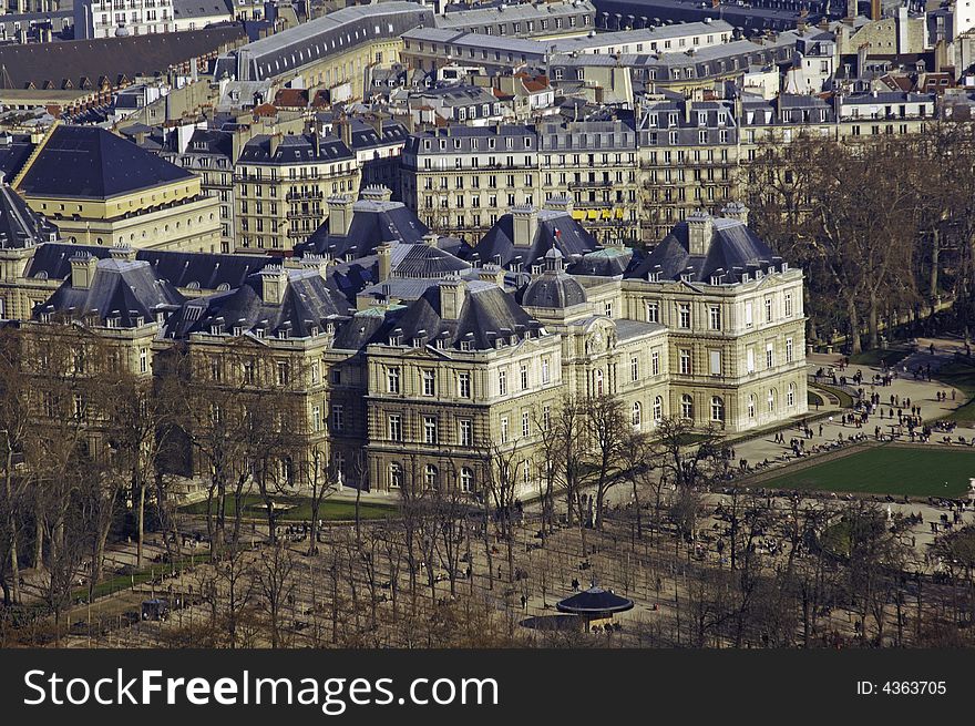 France, Paris; Sky City View With Palace