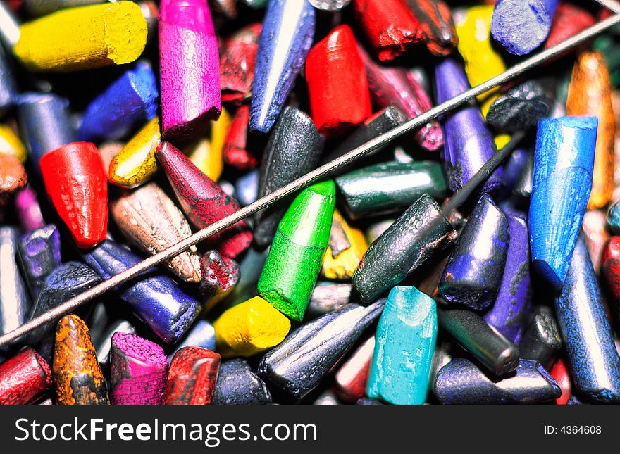 Macro of small Colorful Pencils. Macro of small Colorful Pencils