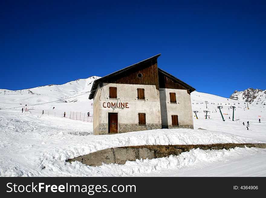 Winter house. Place for winter vacations.