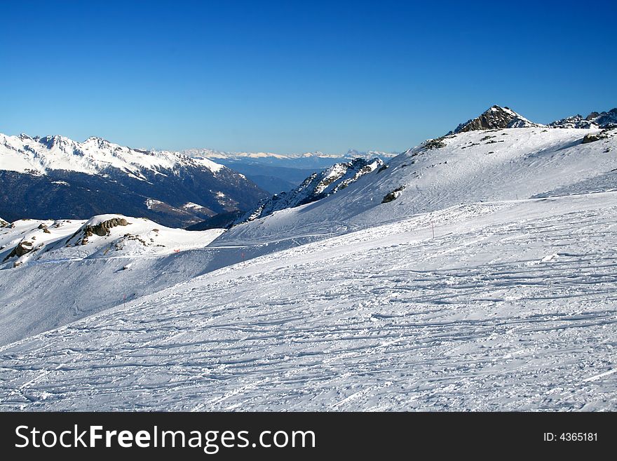 The mountains in Tonale - Italy. The mountains in Tonale - Italy