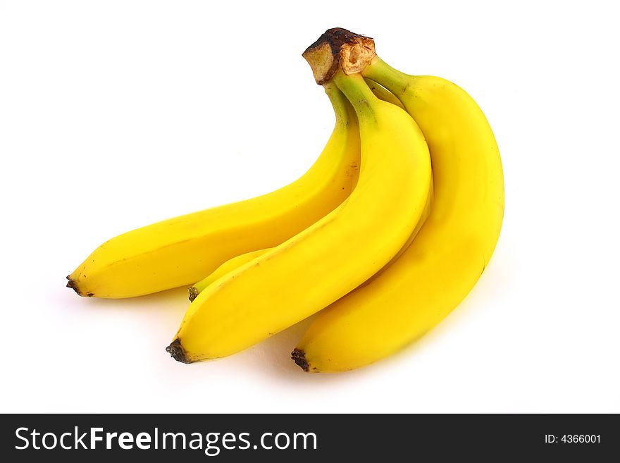 Fresh tasty bananas on white background. Fresh tasty bananas on white background