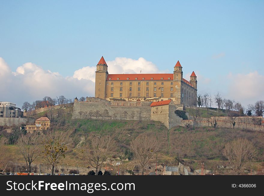 View on Bratislava Castle from the other side of Danube