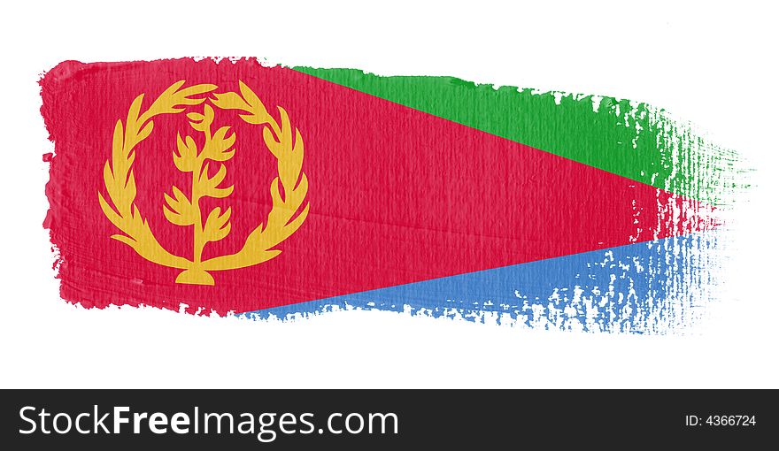 Brushstroke Flag Eritrea