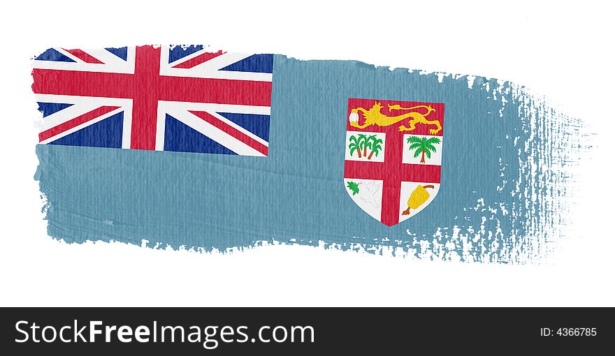 Brushstroke Flag Fiji