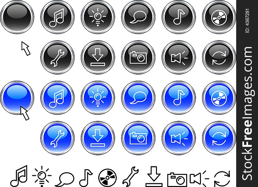 Set of web icons.