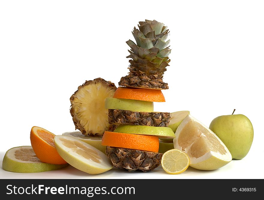 An image of fruits isolated in studio