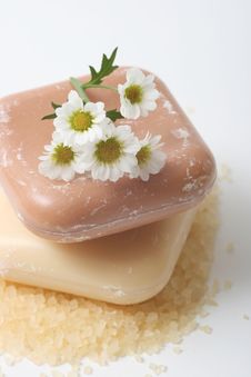 Sea Salt And Natural Soap Royalty Free Stock Photo Sea Salt And Natural Soap Royalty Free Stock Photo
