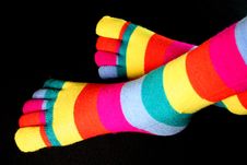 Striped Socks Royalty Free Stock Photography