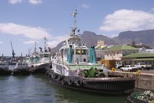 Tug Boats In Cape Town Harbour. Royalty Free Stock Photography Tug Boats In Cape Town Harbour. Royalty Free Stock Photography