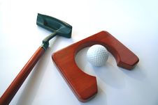 Golf Club And A Ball. Royalty Free Stock Photos