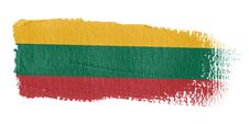 Brushstroke Flag Lithuania Stock Images