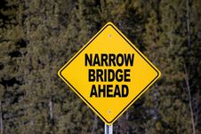 Narrow Bridge Ahead Stock Photos Narrow Bridge Ahead Stock Photos